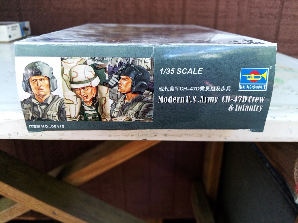 TRUMPETER 00417 MAQUETTE US ARMY CH-47 CREW IN VIETNAM 1/35