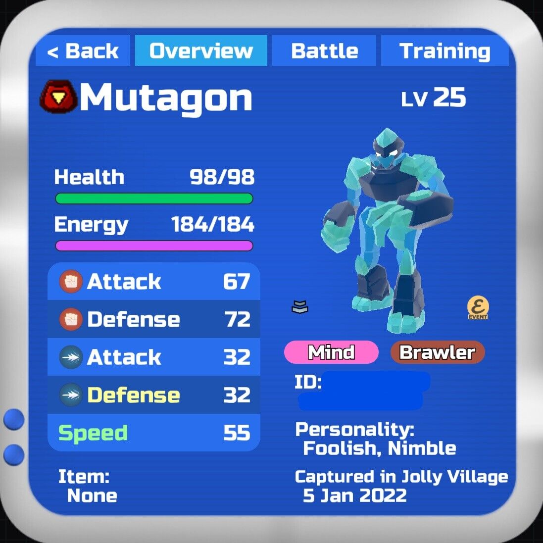 Loomian Legacy Very Rare *ICE* Mutagon