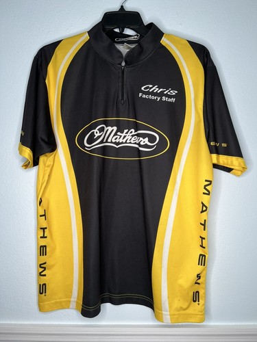 Mathews Archery Jersey Mens XL Bow Hunting Competition Shirt Yellow 