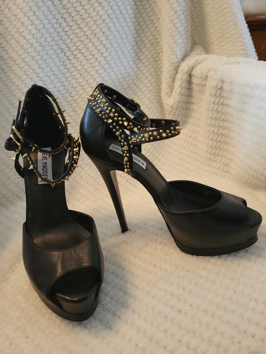 Steve madden online black platform heels