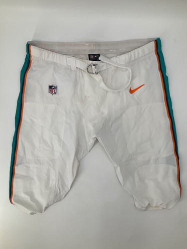 MIAMI DOLPHINS TEAM ISSUED/GAME USED WHITE NIKE PANTS NO MESH ALL SIZES