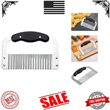 Professional Crinkle-Cut Vegetable Cutter with Durable Stainless Steel Blade