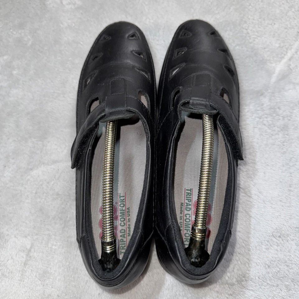 Zapatos mocasines SAS Tripad Comfort Roamer de cuero negro con correa en T para mujer EE. UU. 9,5 Foto 4 de 4