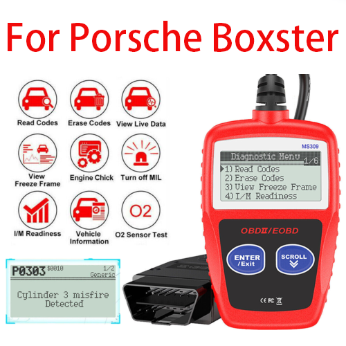 CAN BUS OBD2 II Auto Codeleser Scanner Diagnosegerät MS 309 passend für Boxster - Bild 1 von 12