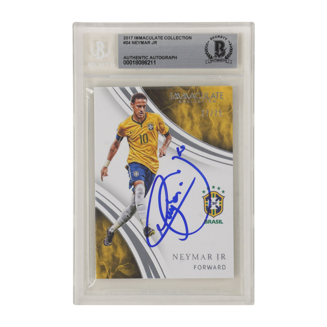 Neymar Jr Signed 2017 Panini Immaculate Collection #24 - BGS