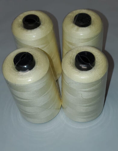BEIGE Polyester Thread For Sewing ,Serger, Spools 4 Pack 6000 Yards, 40S/2 - Picture 1 of 1