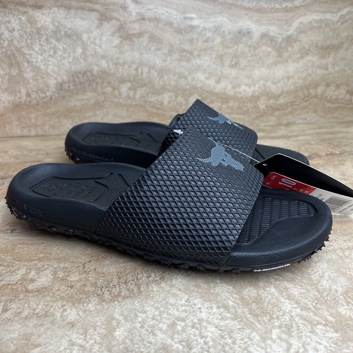 Under Armour UA Project Rock Brahma Bull Slides Sandals Under Armour UA Project Rock Brahma Bull Slides Sandals