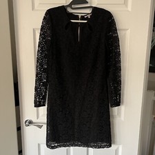 Juicy Couture Black Lace Long Sleeved Dress Women’s Size 2 US 6 UK