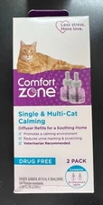 Comfort Zone Single & Mult-Cat Calming Diffuser Double Refill, 2 Count 4428