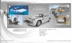 GB 2020 FDC James Bond MS Spy Post wellington cds typed address stamps on cover