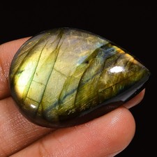 Natural Labradorite Pear Shape Cabochon Loose Gemstone 85 Ct 38X28X10 mm A-18408