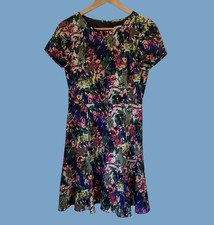 J Crew Fit & Flare Floral Print Summer Dress Flirty Fun Garden Party Dress Sz 4