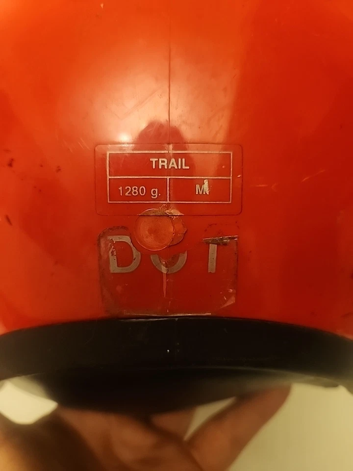 Casco de motocicleta Nolan Trail vintage M rojo con visera 1997 Foto 4 de 4