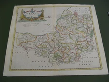 100% ORIGINAL LARGE SOMERSETSHIRE BY ROBERT MORDEN C1722 VGC HAND COLOUR BATH