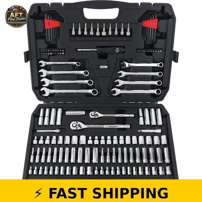 Amazon Basics Mechanic's Socket Tool Set, 145-Piece