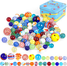 85 PCS Marles Bulk, Assorted Size Glass Marbles 1 Inch, 0.64 Inch, 0.55 Inch,