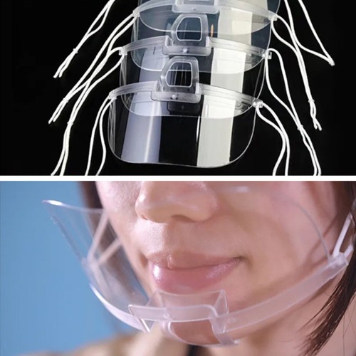 10x Reusable Transparent Anti-fog Mask Shield Cover Anti-saliva Mouth Shield - Picture 4 of 12