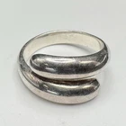 Vintage Doug Paulus Sterling Silver Solid Bypass Wrap Ring Size 9 INDIA 7.4g
