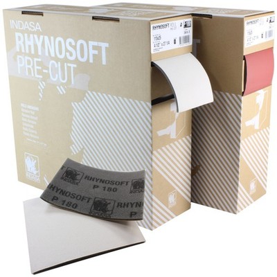 Indasa Rhynosoft Pre-Cut Rollen perforiert  Schaumstoff Schleifpapier Schleifpad
