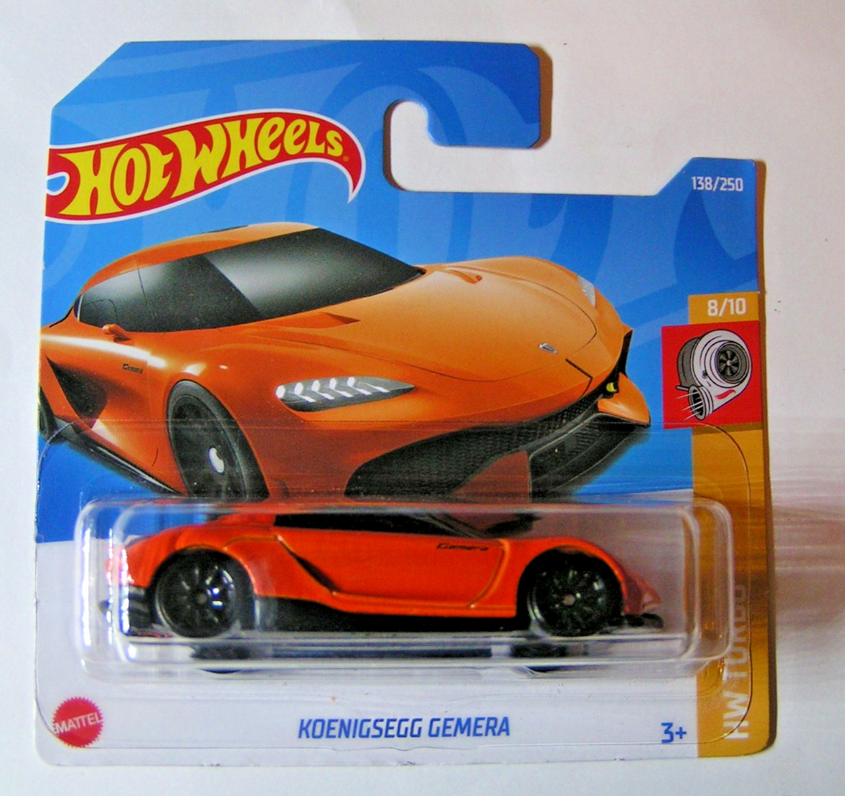 Hot Wheels Koenigsegg Gemera Orange HW Turbo 2022 HCX35 1:64 Unopened