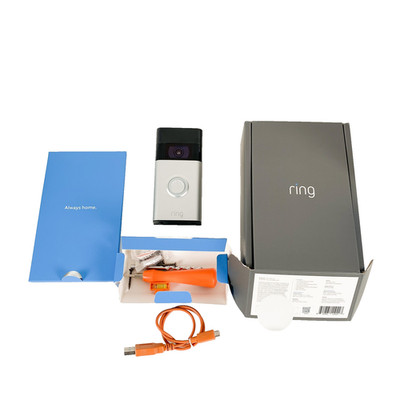 Ring Video Doorbell 2nd Gen 1080p HD WiFi Camera Satin Nickel Complete Bundle