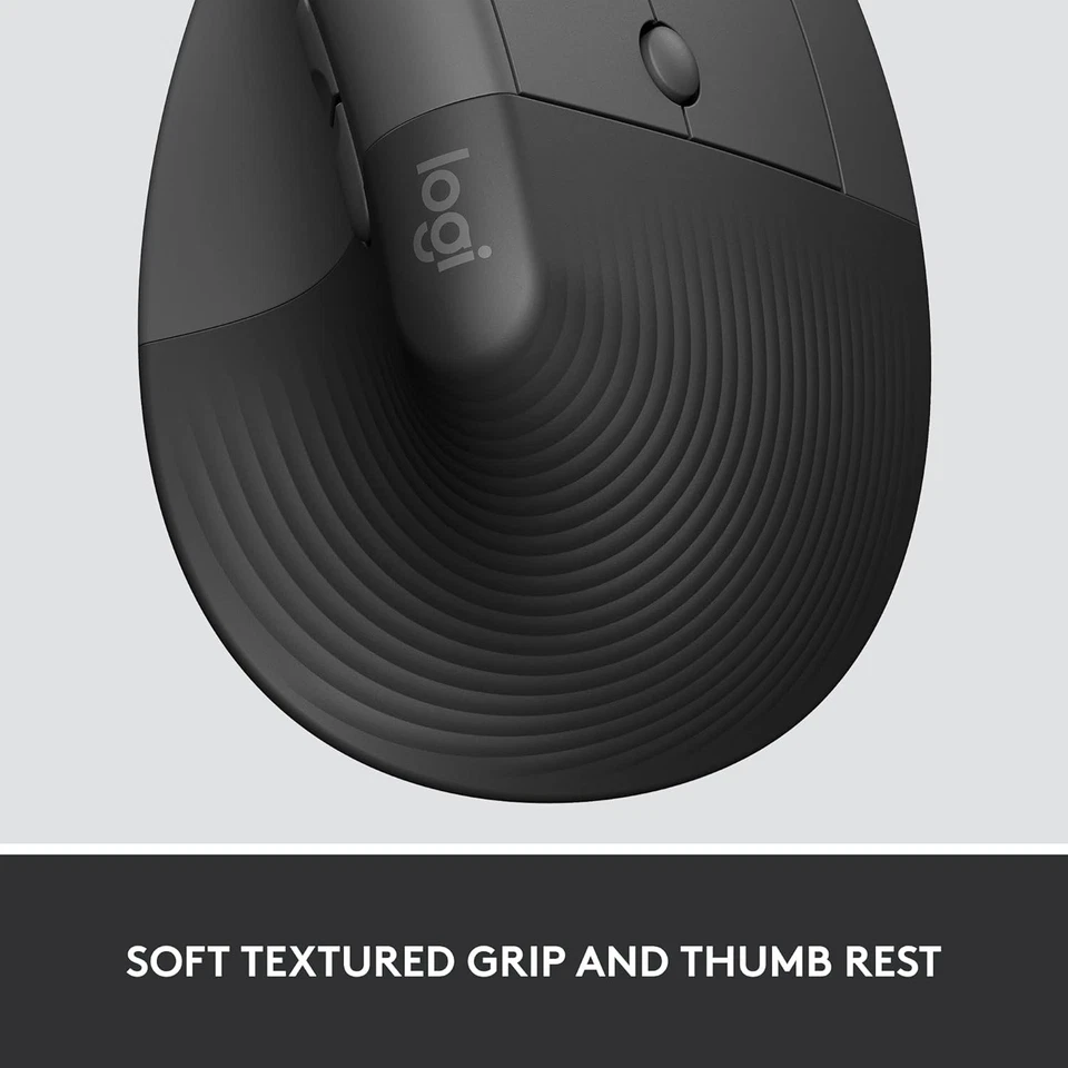 Logitech Lift for Business, Vertical Ergonomic Mouse, Wireless, Bluetooth or Sec - Image 3 of 4
