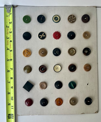 Vintage 1962 Button Sample Board – Mixed Button Display MCM 1960s Rare 12x9” - Picture 10 of 11