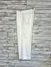 Lauren Ralph Lauren White Linen Wide Leg Utility Pant Coastal Grandmother Sz16