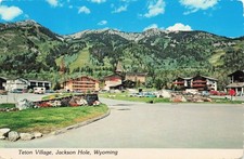 Teton Village Jackson Hole Wyoming Vintage Postcard