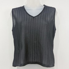 VTG 90s Emanuel Ungaro Tank Top Womens L Classic Capsule Minimal Ribbed USA Made