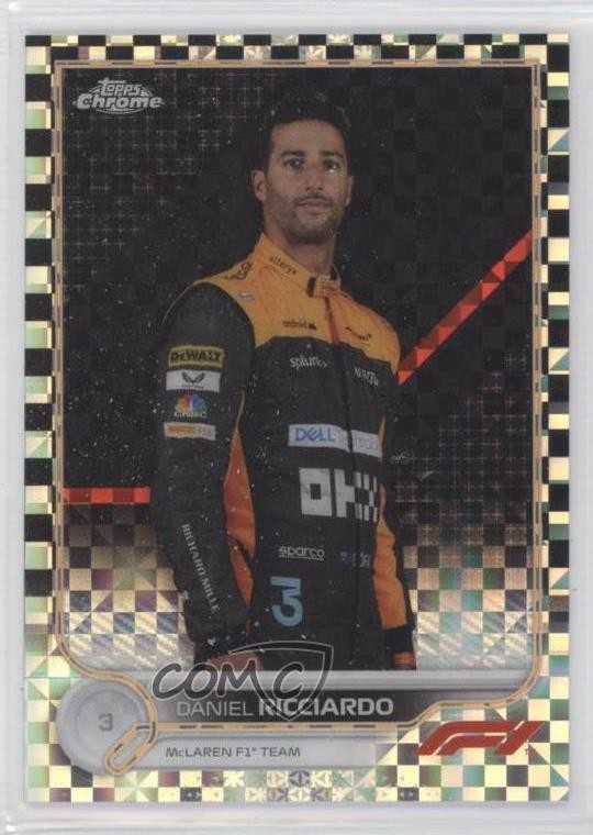2022 Chrome Formula 1 F1 Racers Checker Flag Refractor Daniel Ricciardo #37 5i2