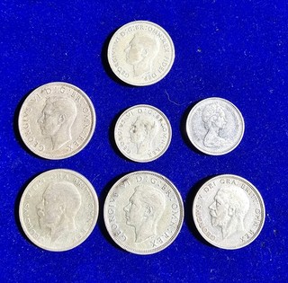 Foreign 50% Silver Coin Lot 7 coins various countries 79.2g Starting $.99