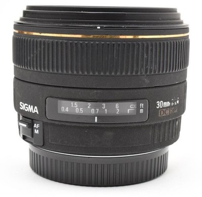 Sigma 30mm F1.4 DC HSM Art Black Fast Prime Lens Canon EF Mount APS-C Exc++++