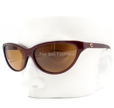 Oliver Peoples Serephina ROC Sunglasses Polished Dark Red with Brown Lens