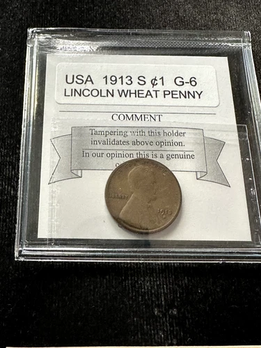 1913 S  USA, Wheat Penny, Small One Cent,.