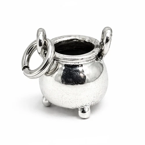 Cauldron 3D Charm 925 Sterling Silver Tiny Witches Pot Wiccan Jewellery & Boxed
