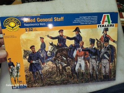 Italeri Napoleonic Wars Allied General Staff Soldier Figures 1/32 #6873