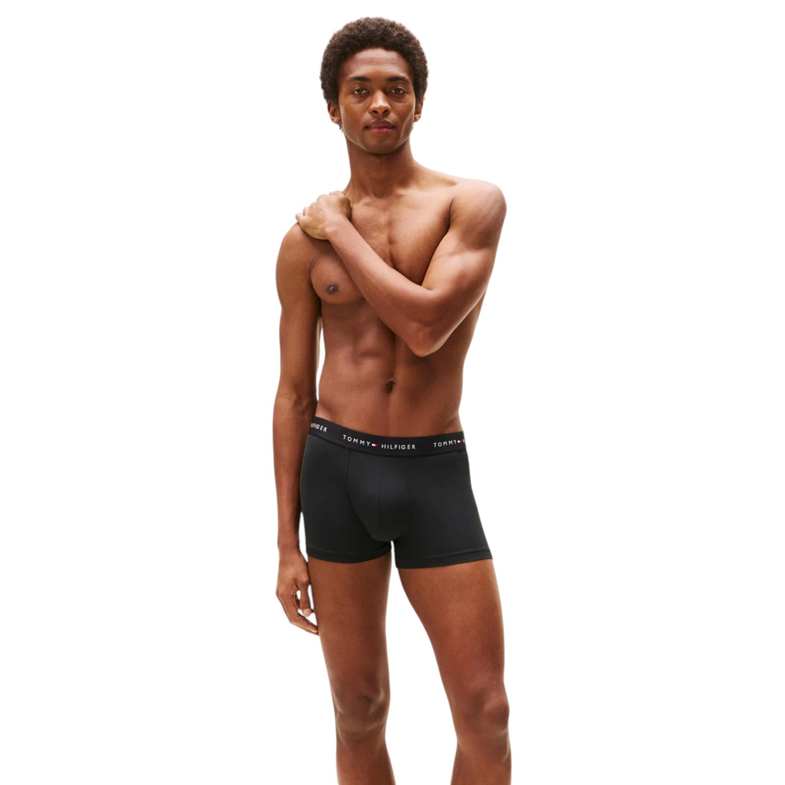 3-Pack Tommy Hilfiger Men's Black Microfibre Trunks Underwear image 5