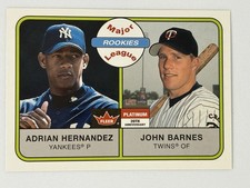 2001 Fleer Platinum Major League Rookies Adrian Hernandez, John Barnes #254 (RC)