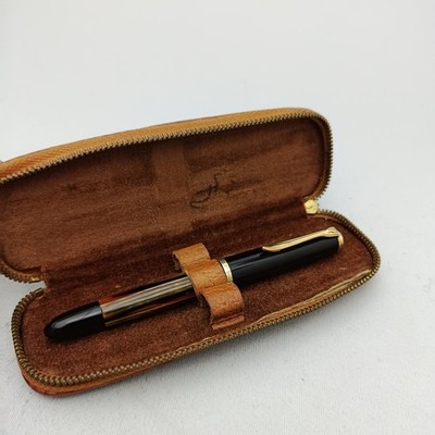 PELIKAN 400NN Piston Tortoise Fountain Pen 14k EF Flex Nib Excellent Vintage