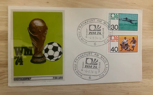Germany 1974 FDC- Frankfurt -  Football World Cup - Sports -- 100% for charity