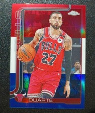 2025-26 TOPPS CHROME BASKETBALL CHRIS DUARTE BULLS RED WHITE BLUE REFRACTOR 83