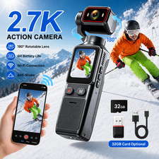 2.7K WIFI Pocket Action Camera Rotating Lens Handheld Vlogging Camera Camcorder