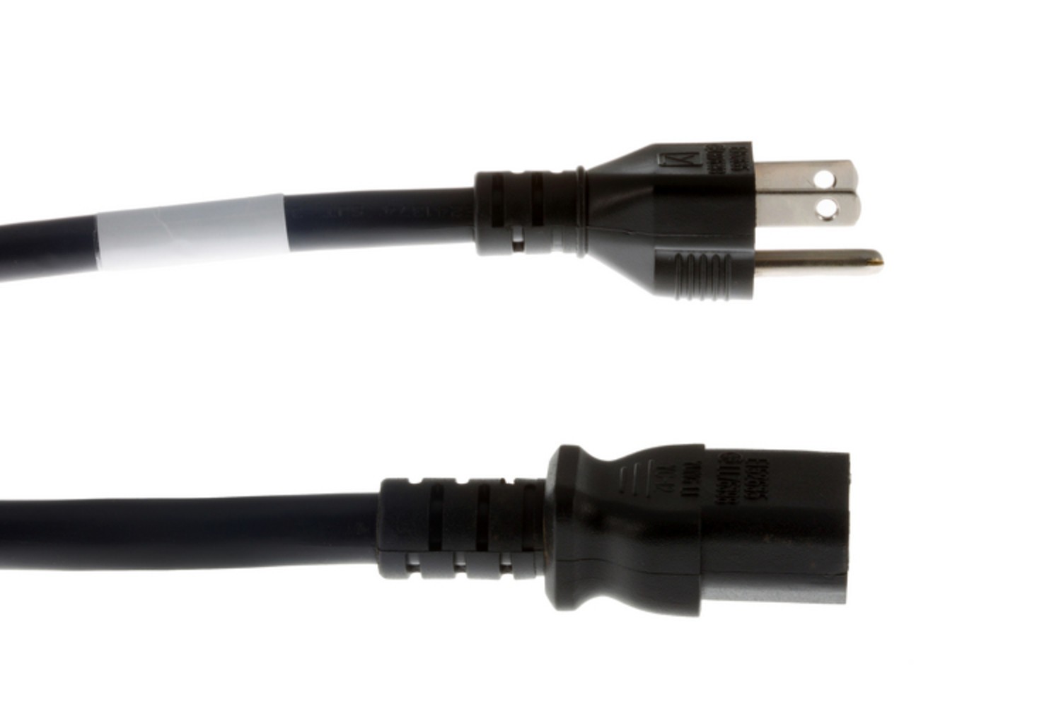 AC Power Cord, C13 to 5-15P, 14 AWG, 10ft, Black