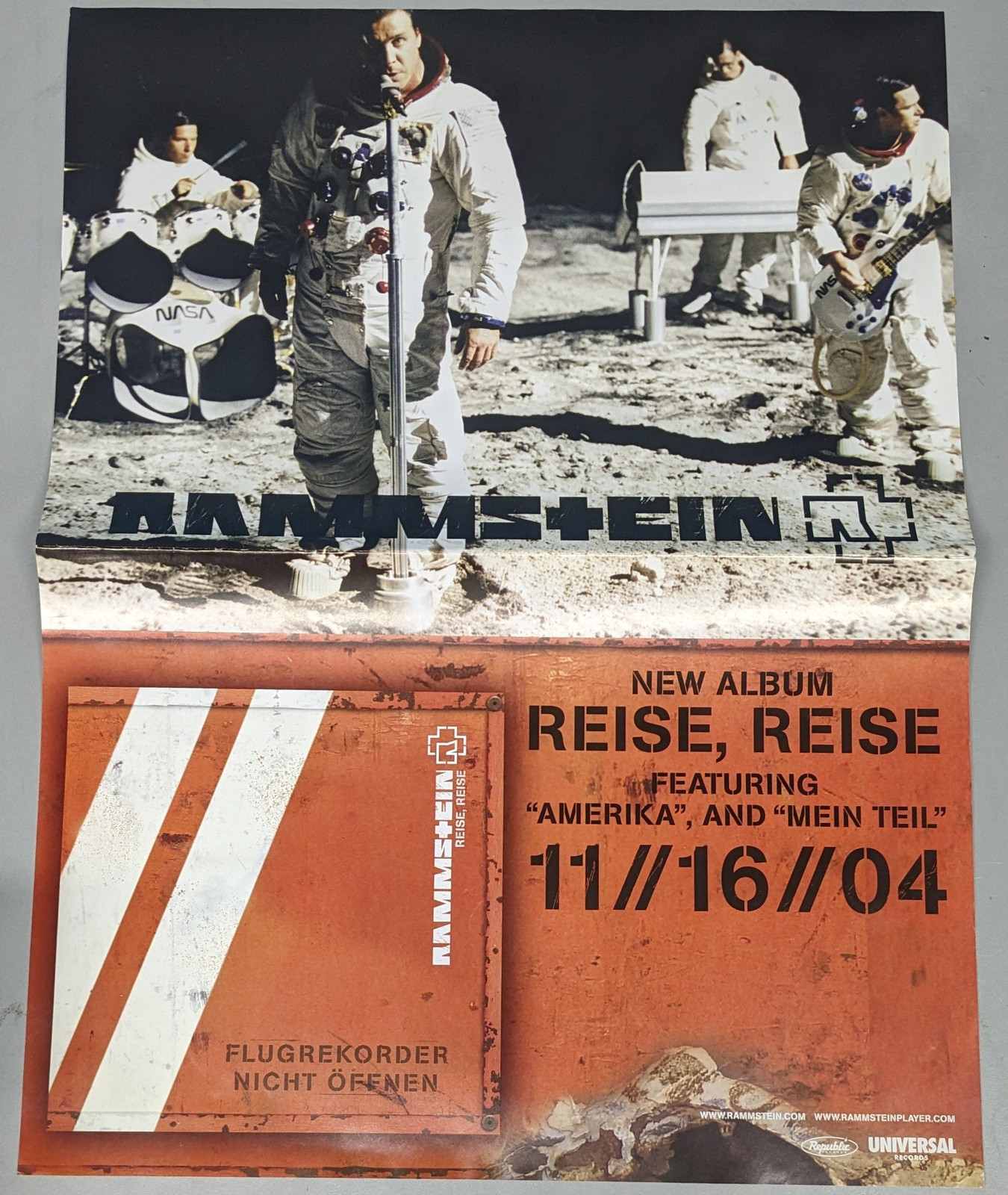 2004 Rammstein Reise, Reise Universal 24 x 18 Promo Poster | eBay