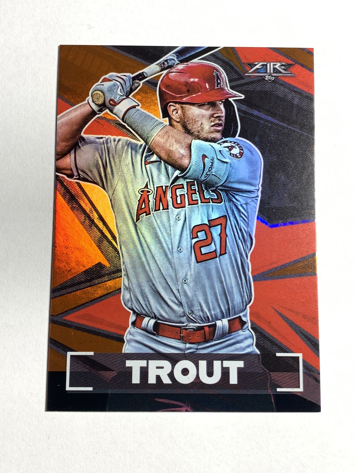 2021 Topps Fire Orange #1 Mike Trout /299