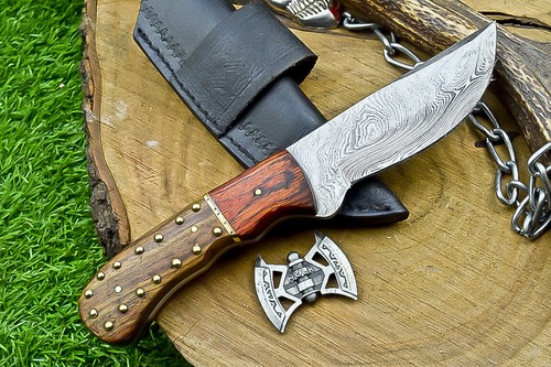 Premium Handmade Damascus Steel Camping Knife – Outdoor Hunting Knife SNSN-4085 - Picture 5 of 10