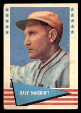 1961 Fleer Baseball Greats Baseball #7 Dave Bancroft GD