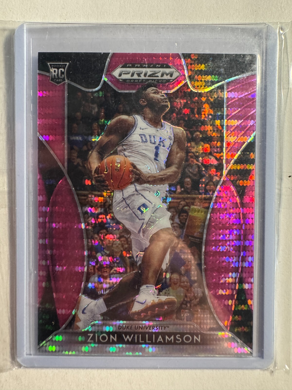 K313,377 - 2019-20 Panini Prizm Draft Picks Prizms Pink Pulsar #1 Zion Williamso