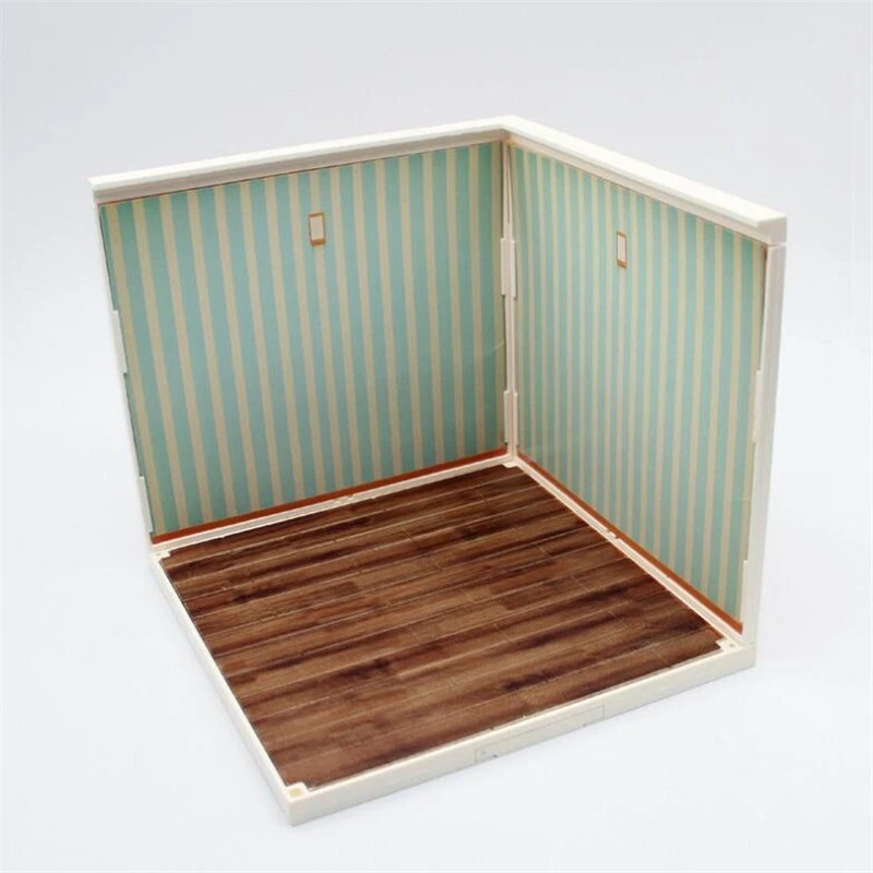 Dolls House 1:24 Miniatures Room Box DIY Display Scene Wall Floor Open Room - Image 4 of 4